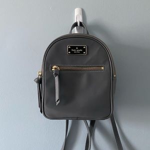 Grey Kate Spade Mini Backpack
